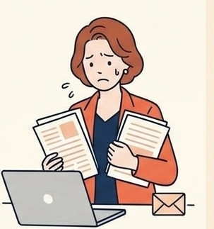 再送に不安を感じる女性